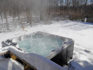 avoid heat loss from hot tub