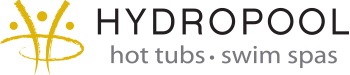 Hydropool Hot Tubs and Swim Spas logo dark on light